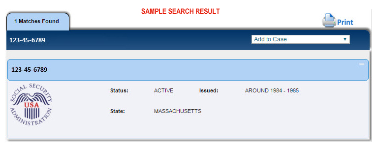 Social Security Number Search